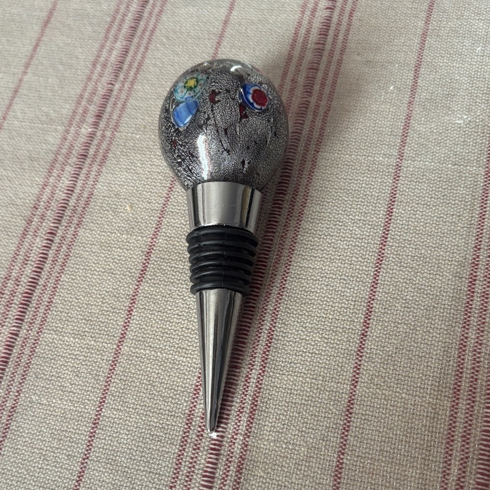 MURANO Wine Bottle Stopper with Colorful Accents